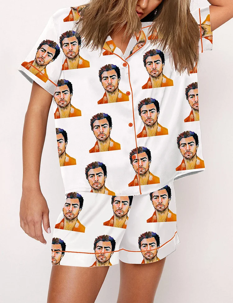 Women's Luigi Mangione Print Pajama Set