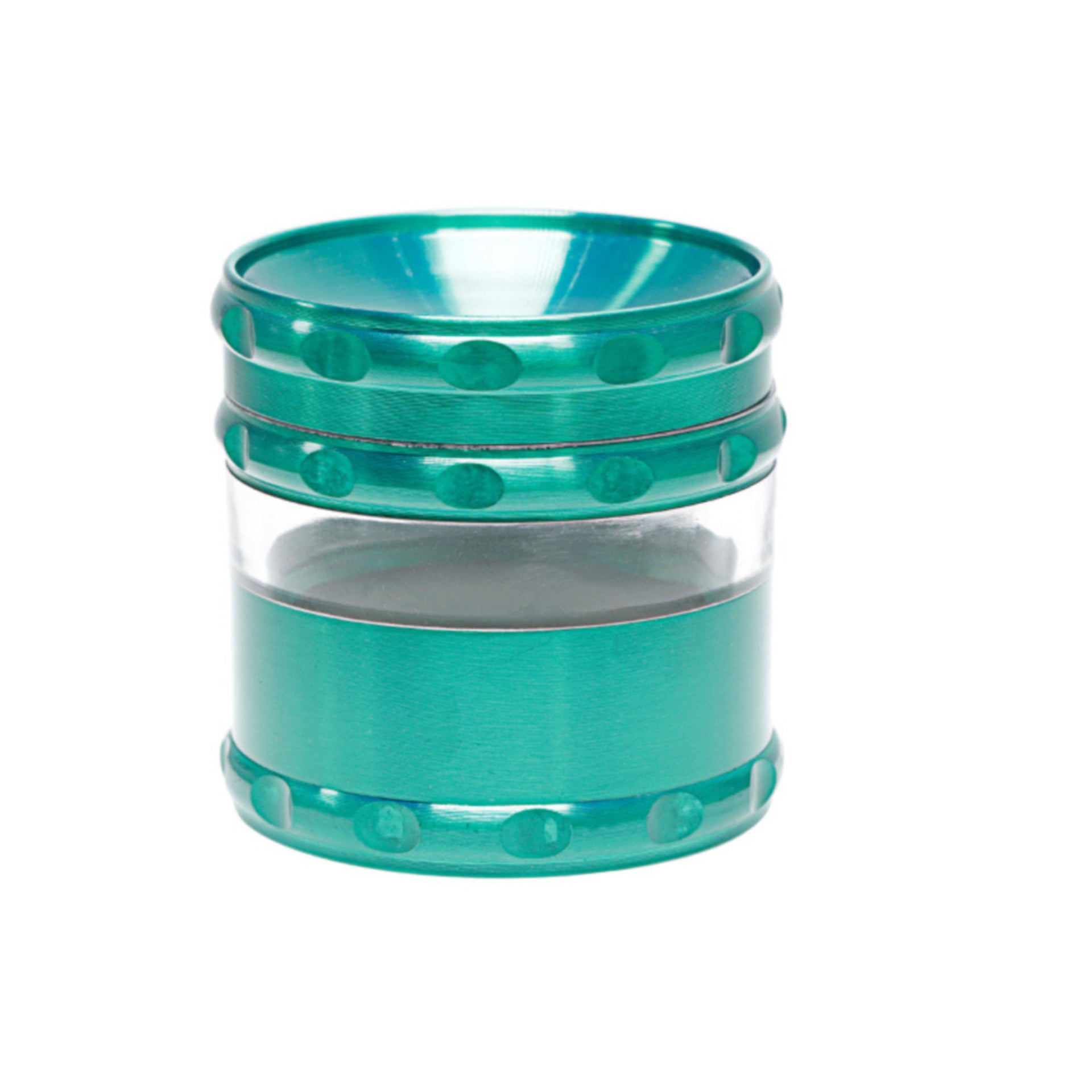 60MM Concave Visible Window Zinc Alloy Herb Grinder-Green