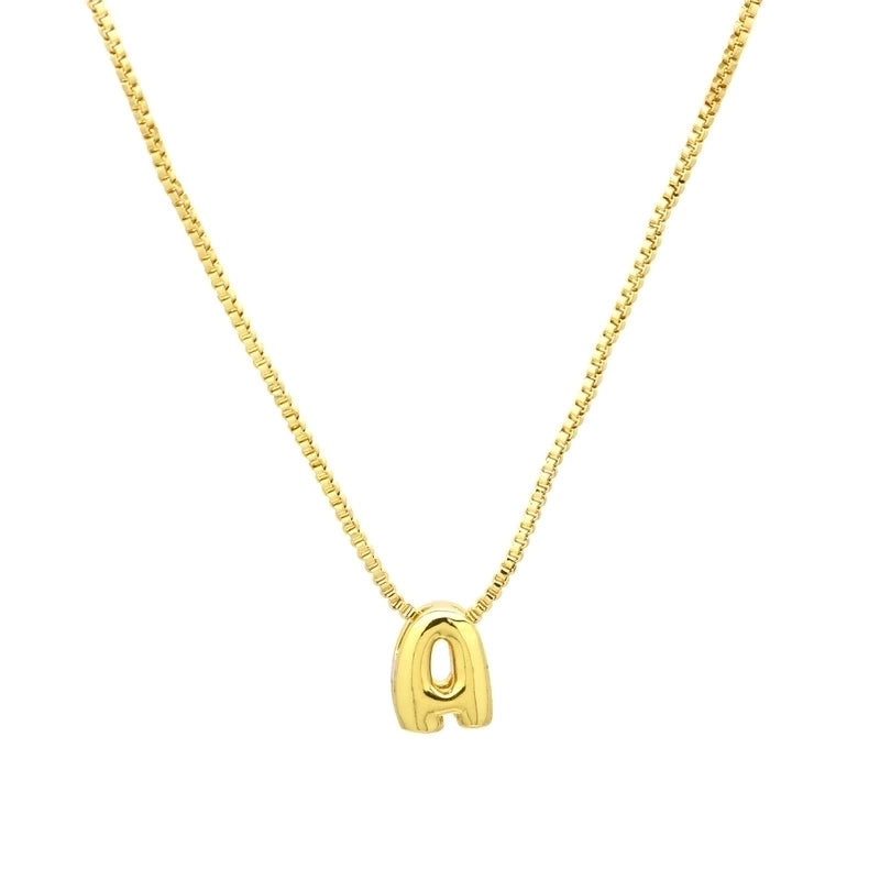 1 Piece 6*7mm Copper Letter Pendant Chain