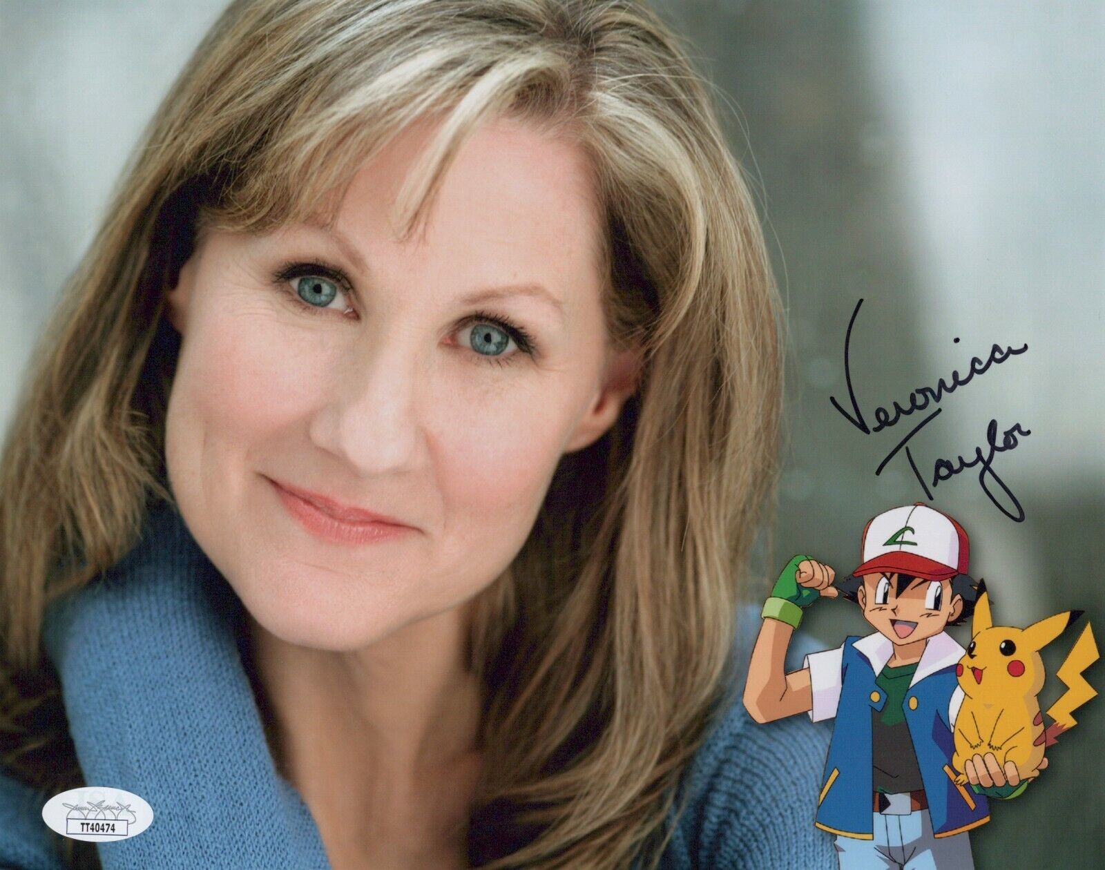 VERONICA TAYLOR Signed 8x10 POKEMON ASH Photo Poster painting Authentic Autograph JSA COA Cert