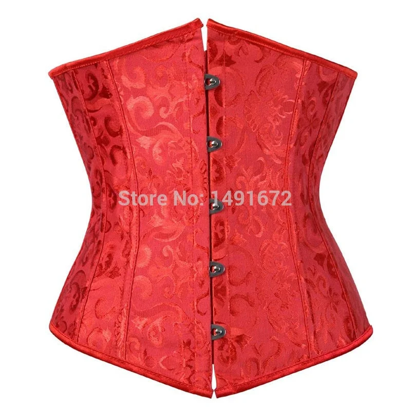 Sexy Corset Underbust Waist Cincher Corsets Gothic Corset Top Bustier Plus Size Corpete Corselet Black White Red Blue S-6XL