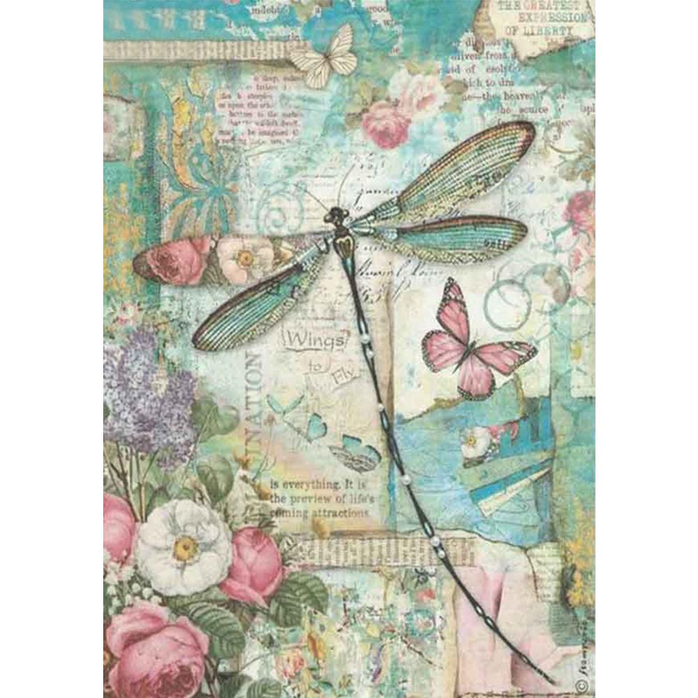 

Dragonfly-Round Drill Diamond Painting-30*40CM, 501 Original