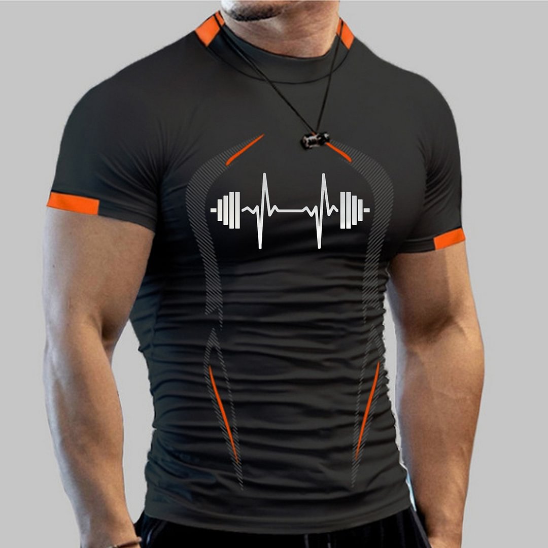 Men's Fitness Sports Breathable Quick Dry T-Shirt