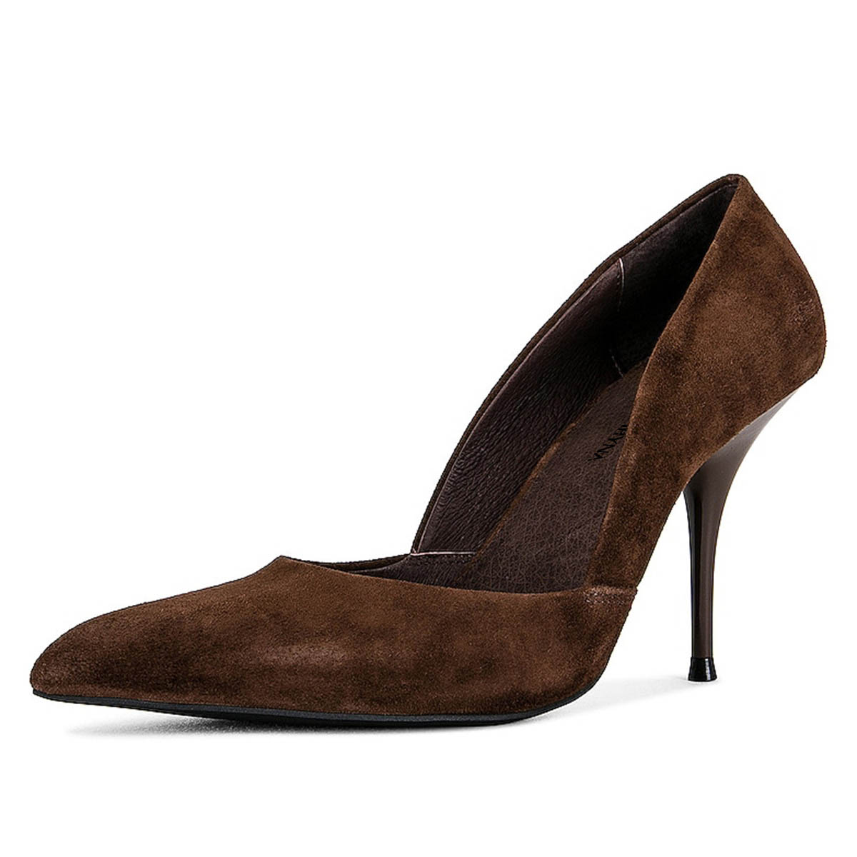 Chocolate Brown Closed Toe Stiletto Heel Cut Out Women's Pumps Shoes Nicepairs