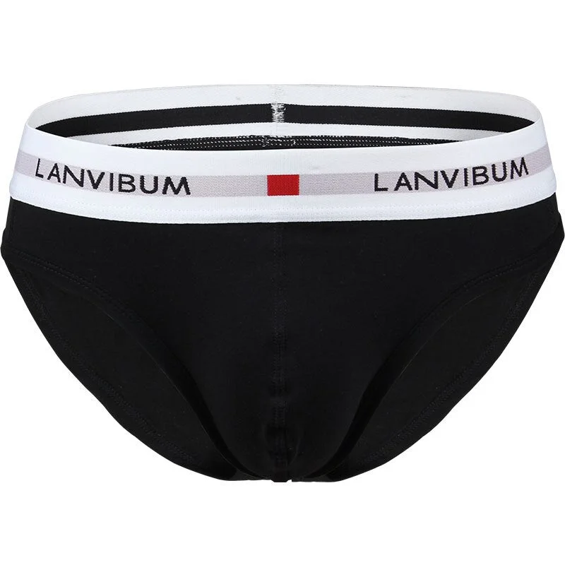 Aonga Men Underwear Solid Convex Underpants Comfortable Cotton Briefs Man Soft Male Shorts aonga