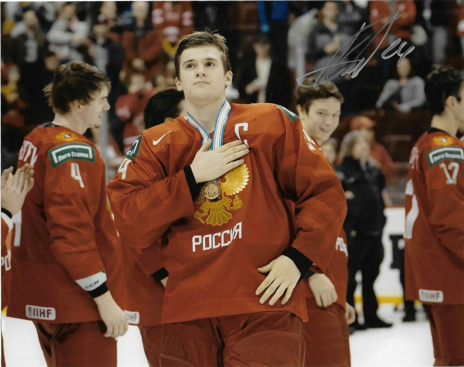 Russia Klim Kostin Autographed Signed 8x10 IIHF Photo Poster painting COA #1