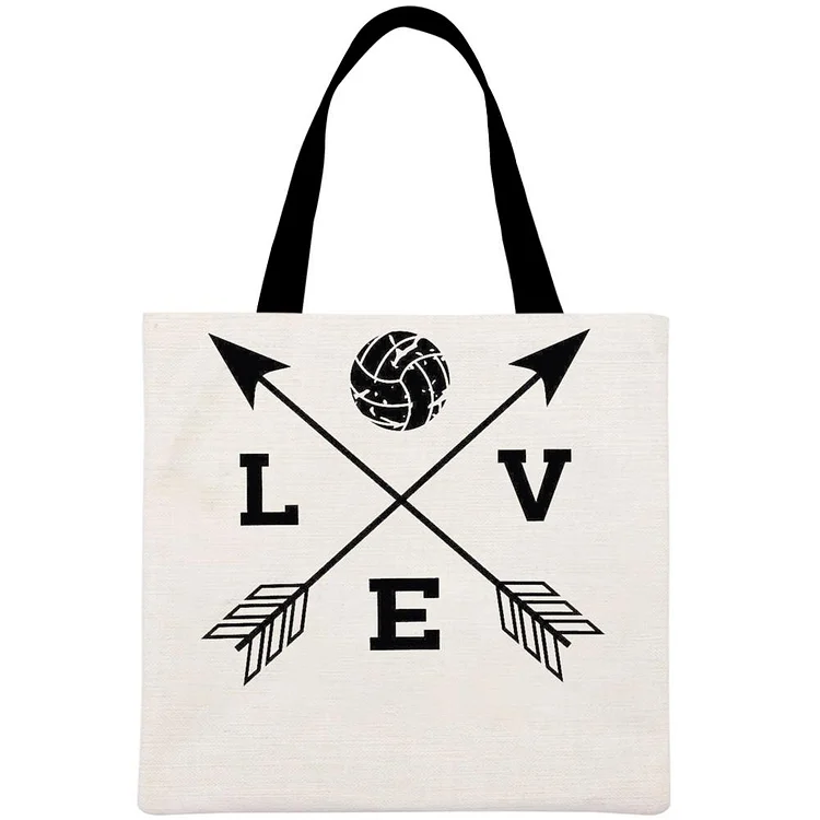 Love Volleyball? Printed Linen Bag-Annaletters