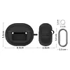 Silicone Protective Cover Shockproof Scratch Resistant Cover with Carabiner Protective Shell Compatible for TOZO NC20 Pro/NC20 Earbud