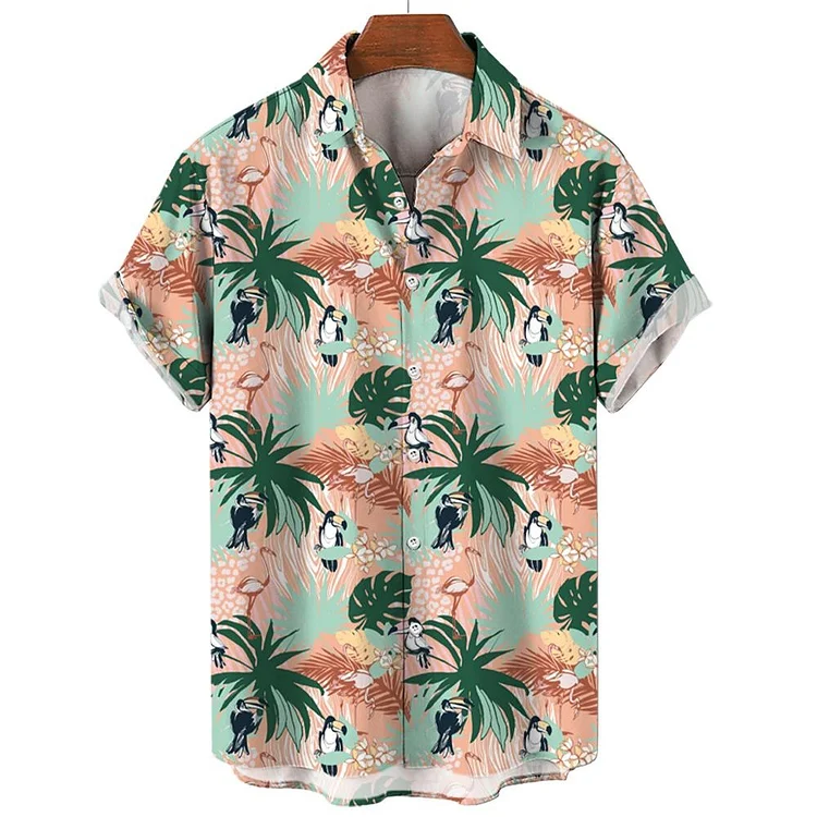 Kakacloud 2025 Men's hawaiian shirts 3D Prints toucan graphics summer short sleeve shirts for hawaii style fashion unisex aloha shirts