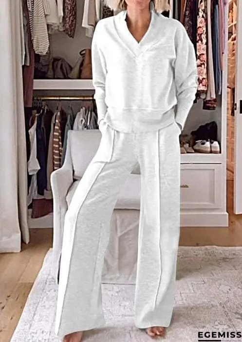 Autumn Casual Long Sleeve Loose Wide Tops | EGEMISS
