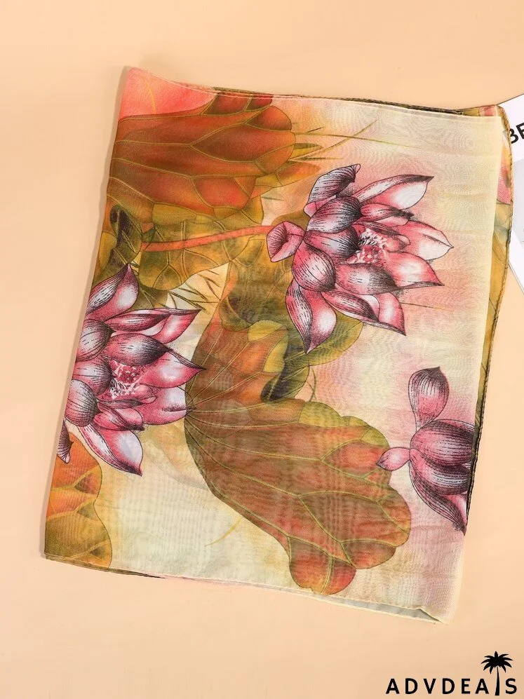 Flower Print Scarf