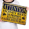 Bee warning - Vintage Metal Signs - 20*30cm/30*40cm - Warning