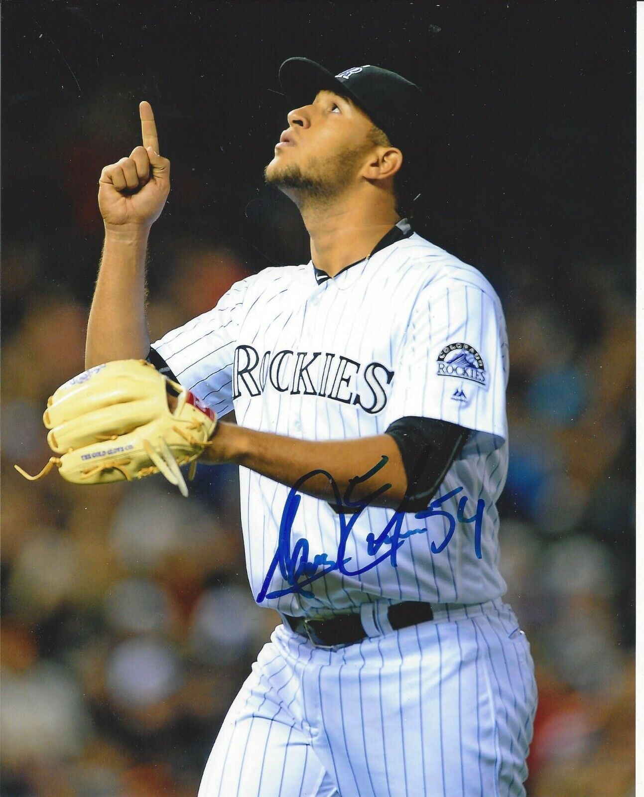 Carlos Estevez Autographed 8x10 Colorado Rockies#S740