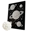 DIY Pearl Painting Planet for Home Wall Decor with Frame(40x30cm)