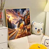 Diamond Painting-DIY Full Round Drill Autumn Elk(40*40CM)