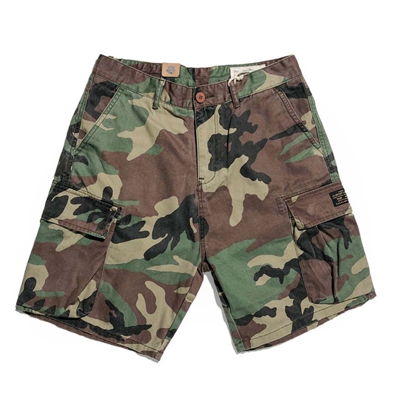 Vintage American Cargo Pocket Camouflage Wash Shorts