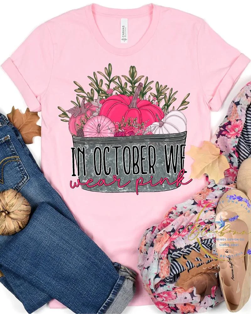 In October We Wear Pink T-Shirt 2