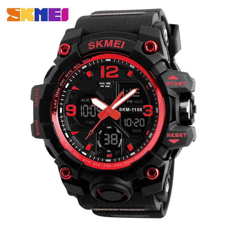 Multifunctional double display shockproof outdoor sports watch