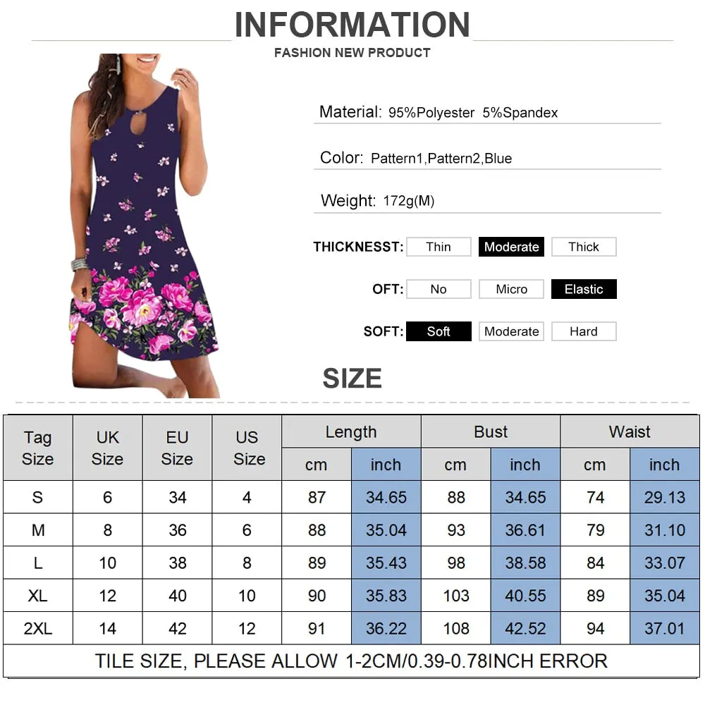 Summer New Women Halter Mini Dress Sexy Sleeveless Beach Dress Ladies Cross O Neck Sundress Vacation Floral Print Clothes D30