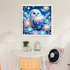 Owl-11CT Stamped Cross Stitch Bead Embroidery 46*46cm/18.11*18.11in tapestrymarket