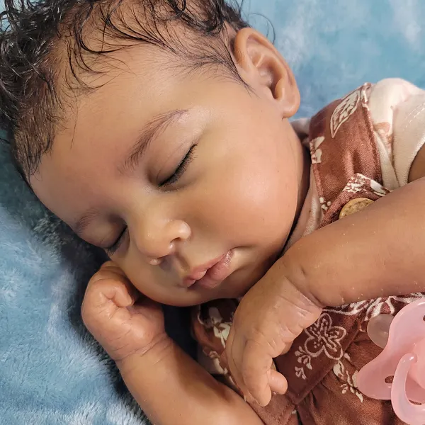 12"/16" Full Body Silicone Reborn Baby Amani — African American Girl
