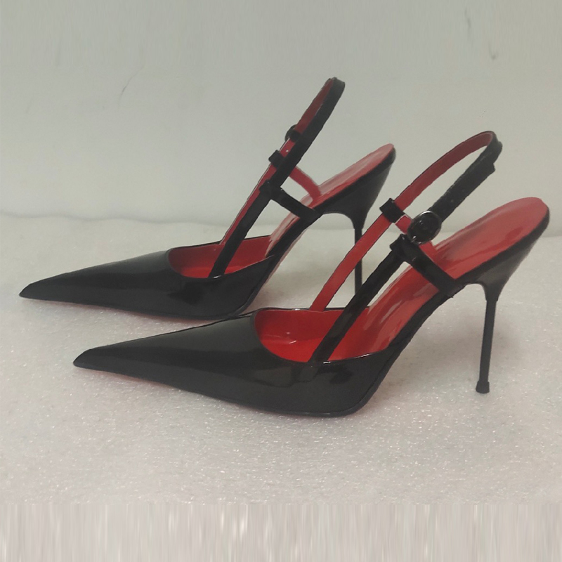 VCSHOES Long Pointy Toes Pumps Women Slingback Shoes Sissy Boy Crossdresser Shoes Night Club Party Heel Stiletto High Heel