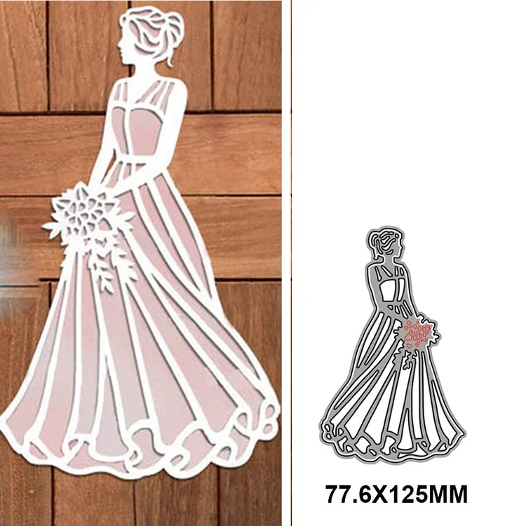 Beautiful Bride Princess Metal Cutting Dies for DIY Scrapbook Embossing Album Paper Card Craft Folder Decorative 2021 New