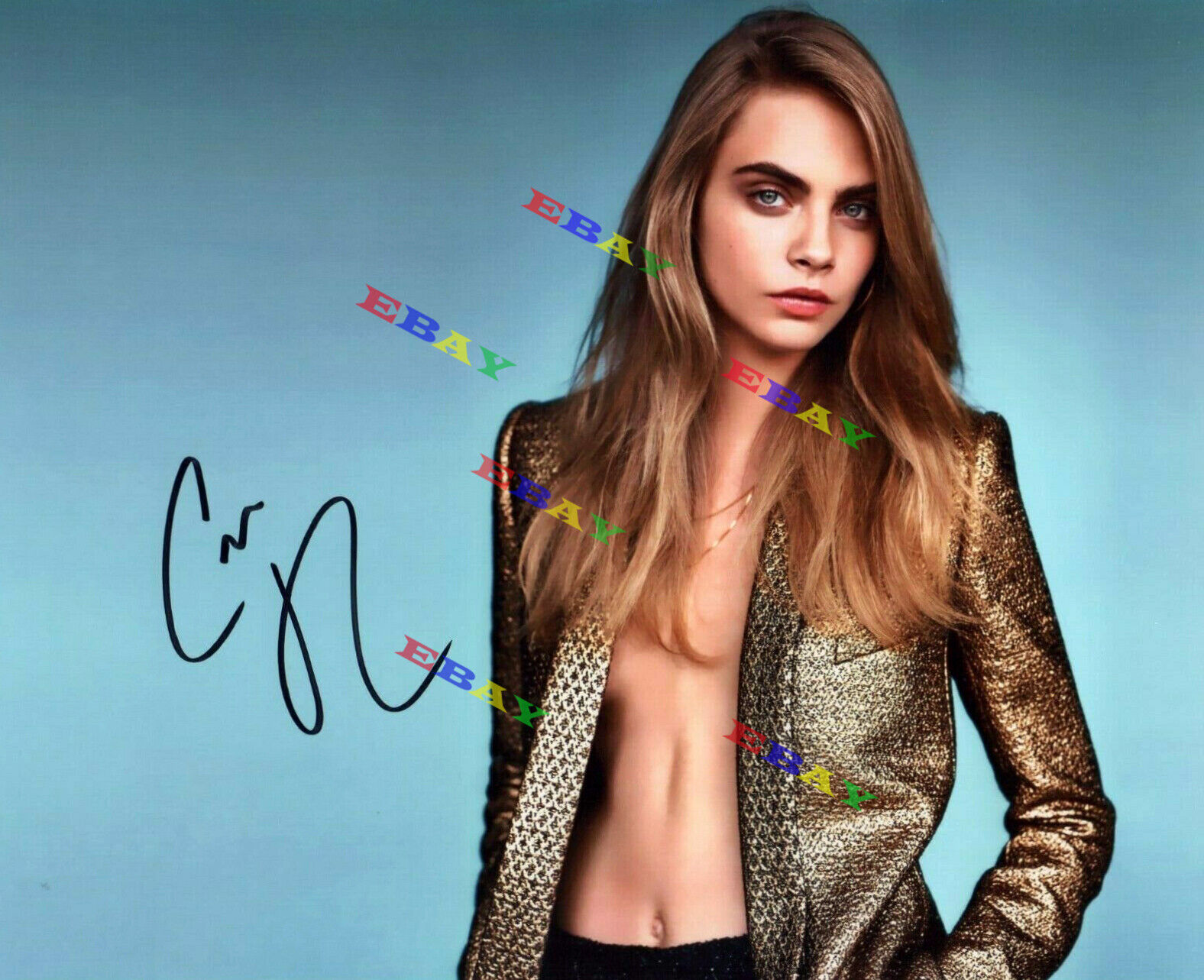 Cara Delevingne Victoria Secret Model AUTOGRAPHED Signed 8x10 Photo Poster painting REPRINT