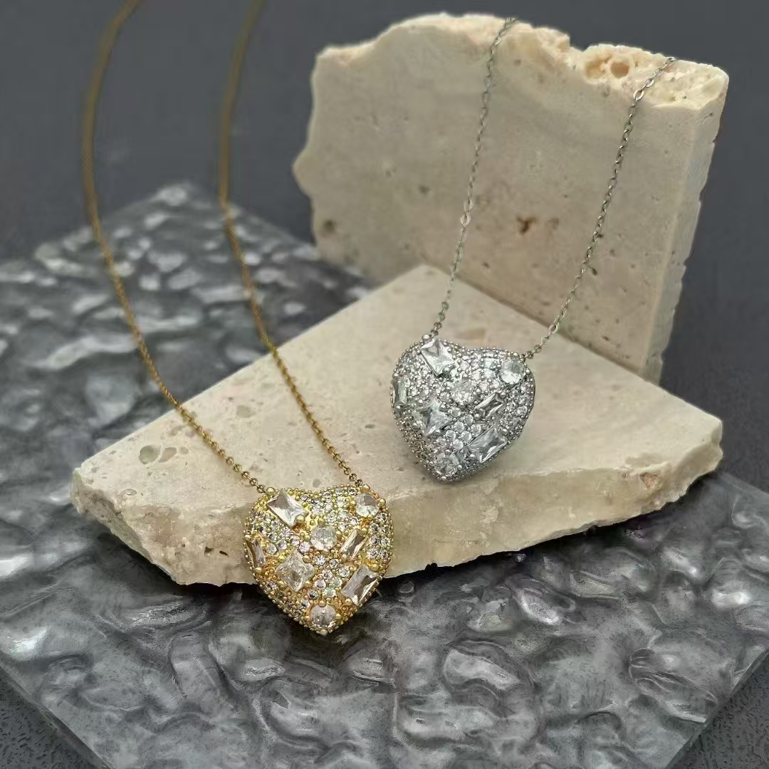 Love Set Zirconia Accessories Necklace