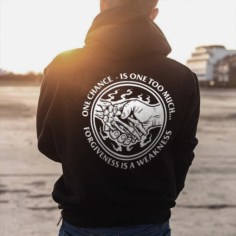 UPRANDY Forgiveness Is A Weakness Printed Men's Loose Hoodie -  UPRANDY