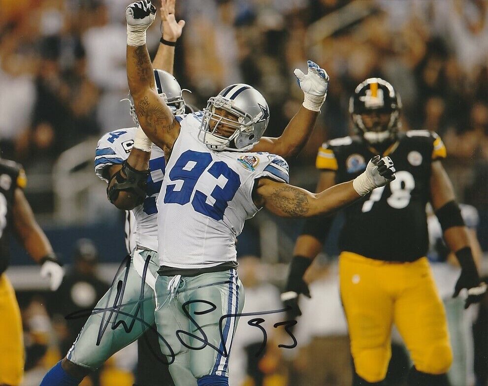 ANTHONY SPENCER SIGNED DALLAS COWBOYS FOOTBALL 8x10 Photo Poster painting #2 NFL EXACT PROOF!