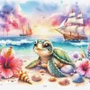 (Multi-Style)Beach Scenery-11CT Stamped Cross Stitch 40*40cm/15.75*15.75in tapestrymarket