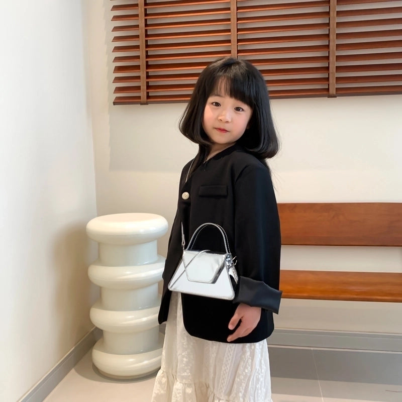 Women’s Girl’S Small Pu Leather Solid Color Basic Streetwear Sewing Thread Magnetic Buckle Crossbody Bag