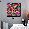 Sonnenblumen- und Rosen-Bunte-Ornament speziell geformte 5D-DIY-Teilbohrer-Diamanten-Punkte, Edelstein-Kunst-Kits mit Rahmen, Diamanten-Gem&auml;lde, Edels