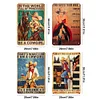 4PCS Cowgirl - Vintage Metal Signs Set - 20*30cm - Western