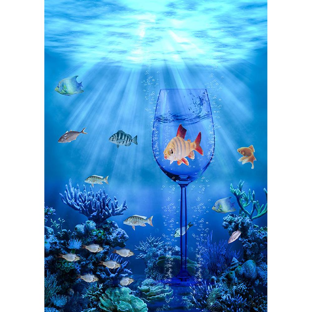 

30x40cm Round Drill Diamond Painting-Underwater World, 501 Original