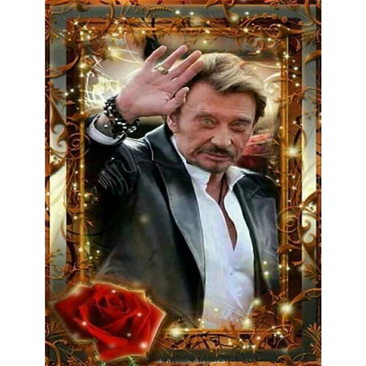Peinture au diamant - Plein Rond - Johnny Hallyday