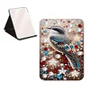 DIY Diamond Art Shiny Crystal Mirror Lightweight Standing Makeup Mirror (Bird)