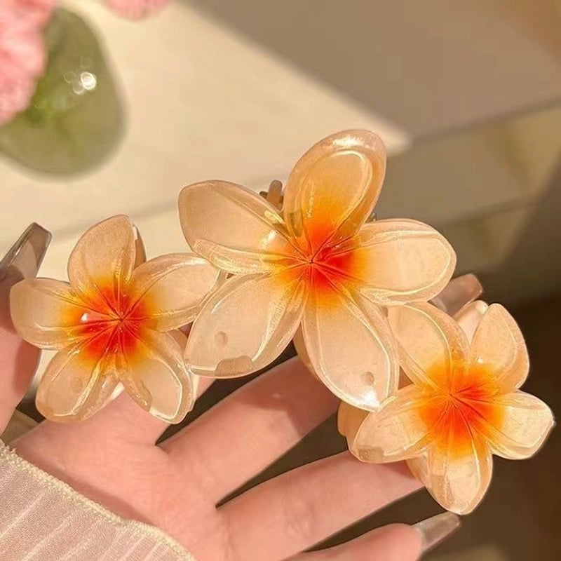 2 Pieces Women’s Sweet Flower Arylic Hair Claws