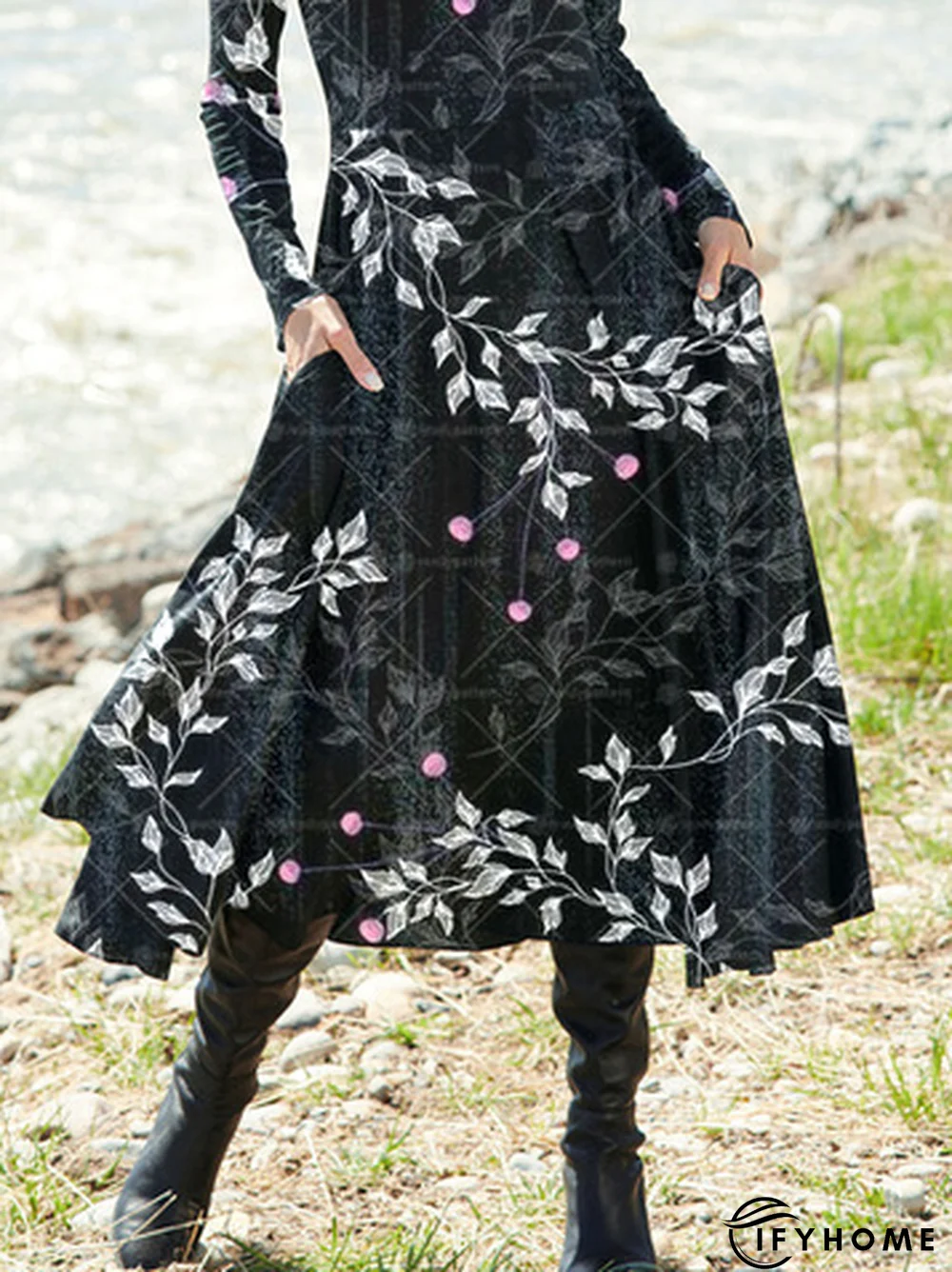 Floral Casual Loose Dress | IFYHOME