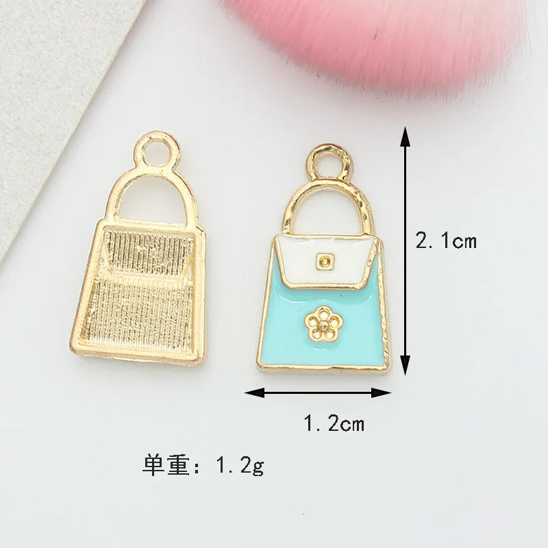 10 PCS/Package 1.5 * 20mm 14 * 14mm 7 * 12mm Alloy Rhinestones Pearl Number Heart Shape Bow Knot Polished Pendant