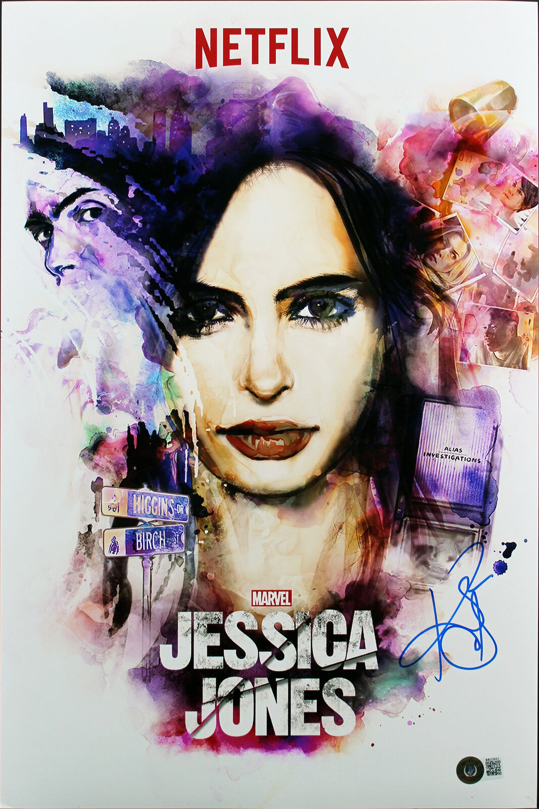 Krysten Ritter Jessica Jones Authentic Signed 12x18 Photo Poster painting BAS #BB22893