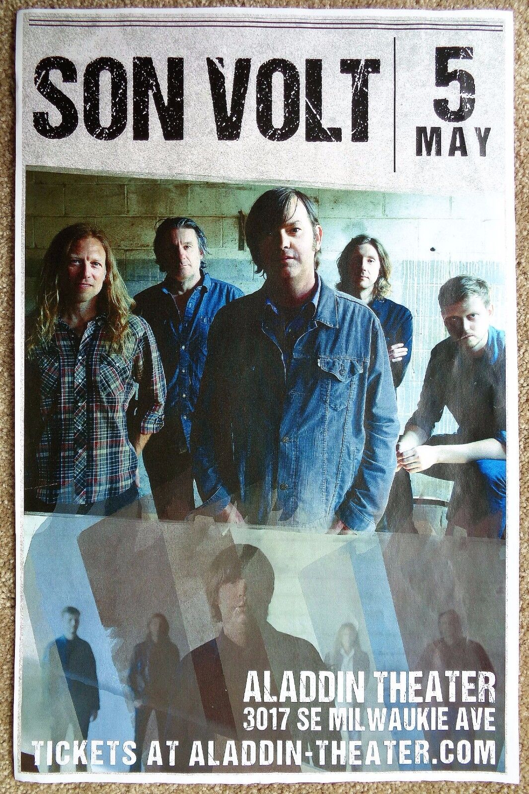 SON VOLT 2017 Gig POSTER Portland Oregon Concert