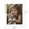 Diamond Painting -DIY Full Square Drill Girl with Pet(35x45cm)