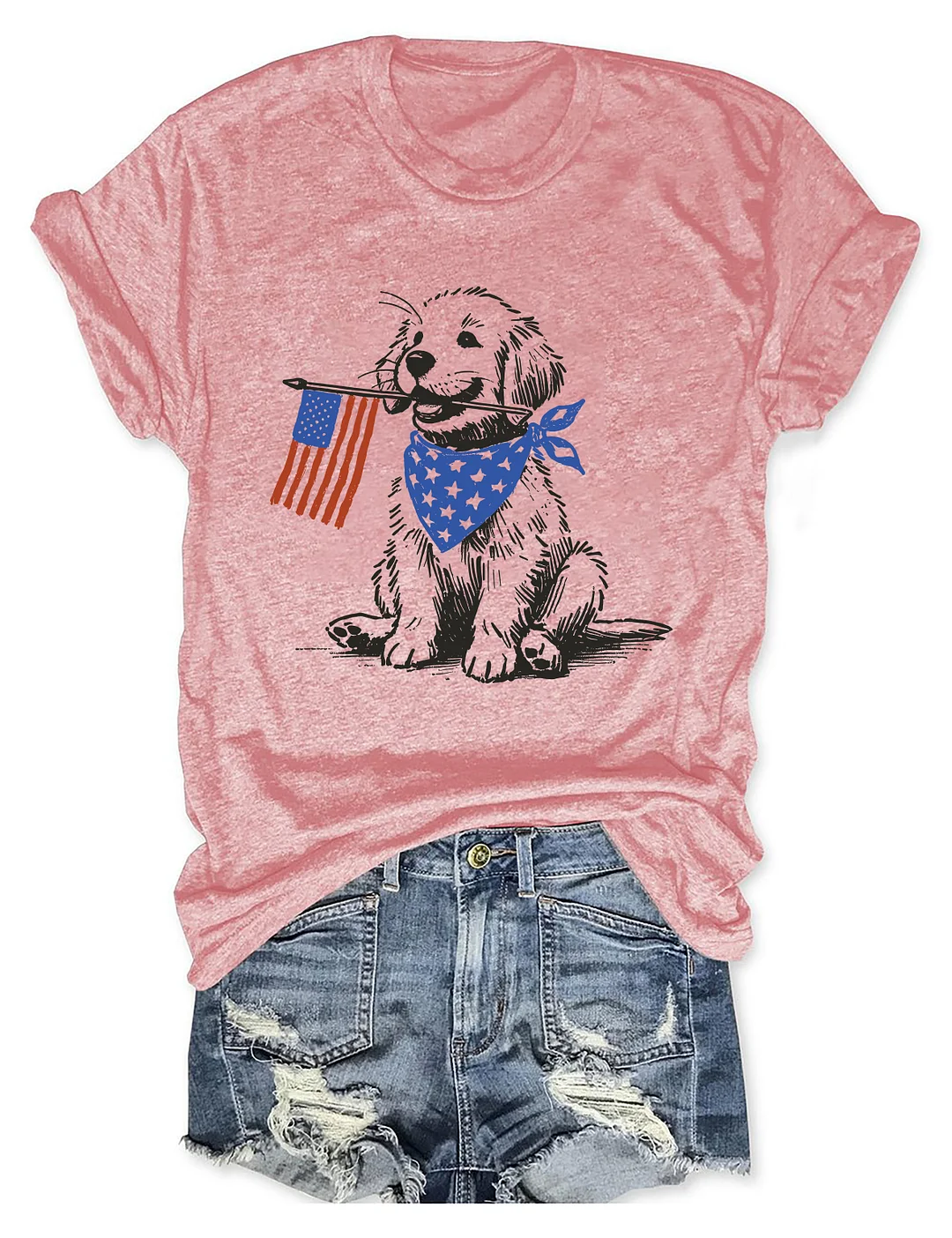 Golden Retriever 4th Of July T-shirt