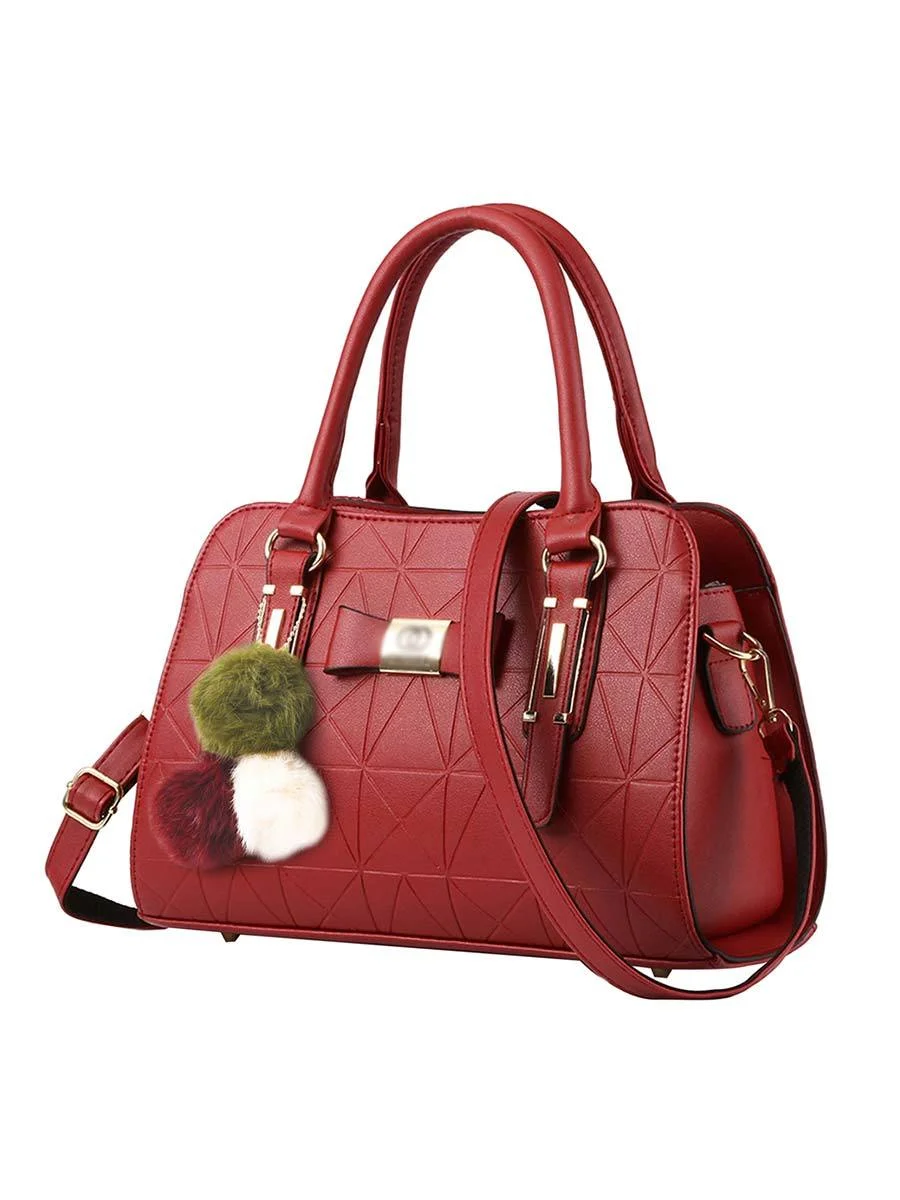 Boston Bag Geometric Pattern HandBag