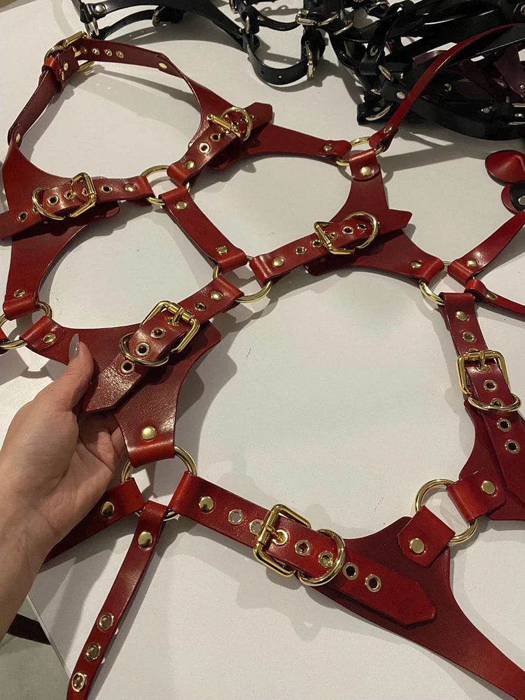 pornhint Pornhint Premium body harness, Gear bdsm harness bondage, Harness Erotic, Lingerie harness leather handcuffs, Outfit bondage restraint kit, Mature leather body harnesses for women