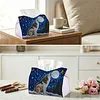 Wolf Diamond Painting Tissue Box 7.48x5.12Inch Diamond Art Tissue Box 5D Diamond Art Tissue Cover for Kitchen Restaurant Bar Office Parties