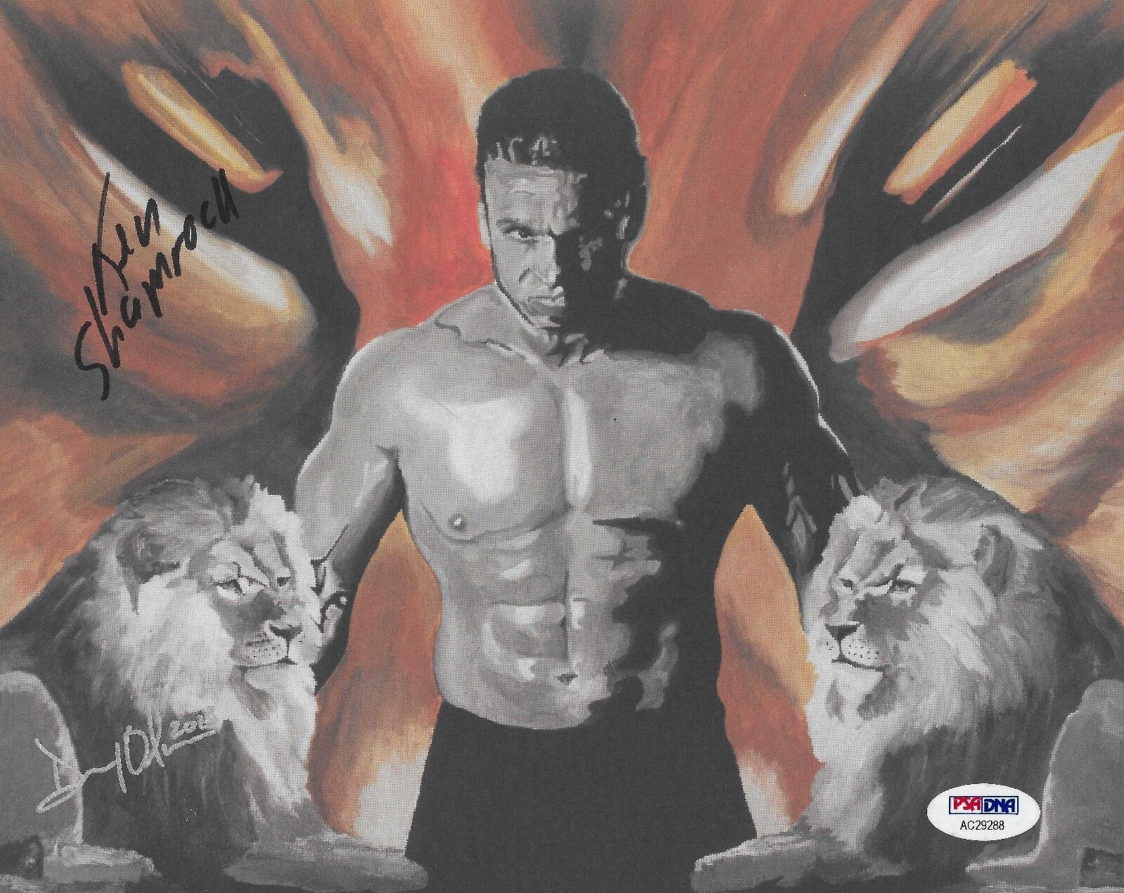 Ken Shamrock Signed 8x10 Donny Oliveira Art Print Photo Poster painting PSA/DNA UFC 1 Autograph