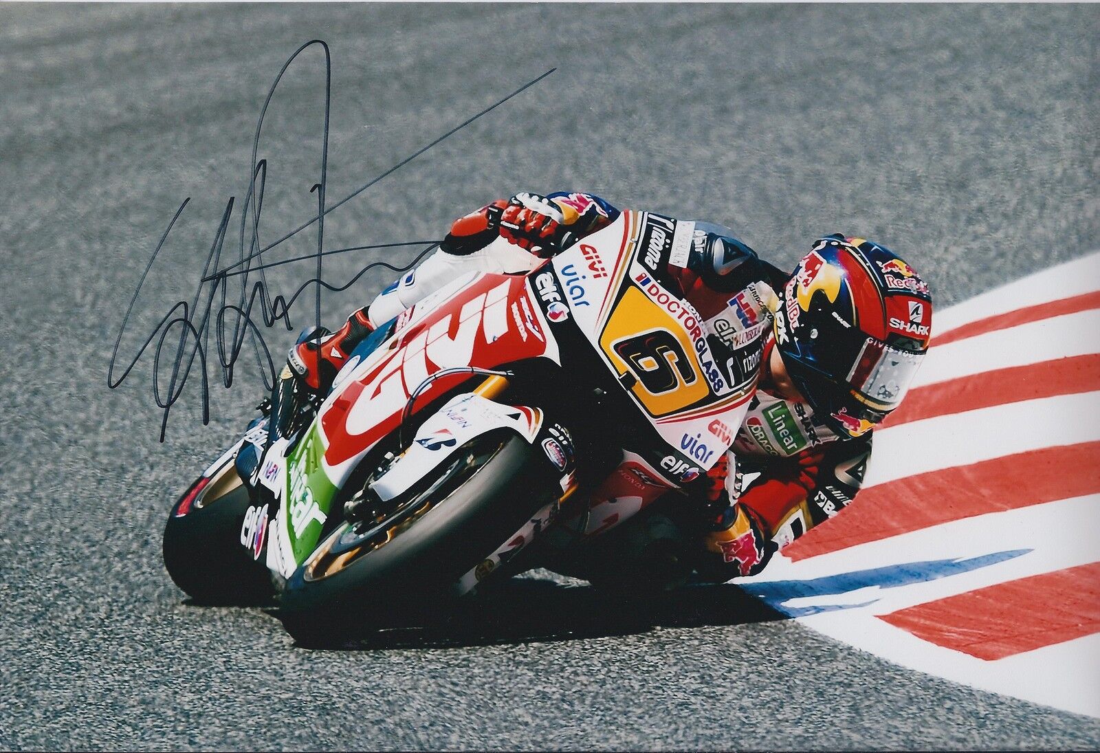 Stefan BRADL 12x8 Photo Poster painting SIGNED MOTOGP Red Bull Genuine HONDA Autograph AFTAL COA